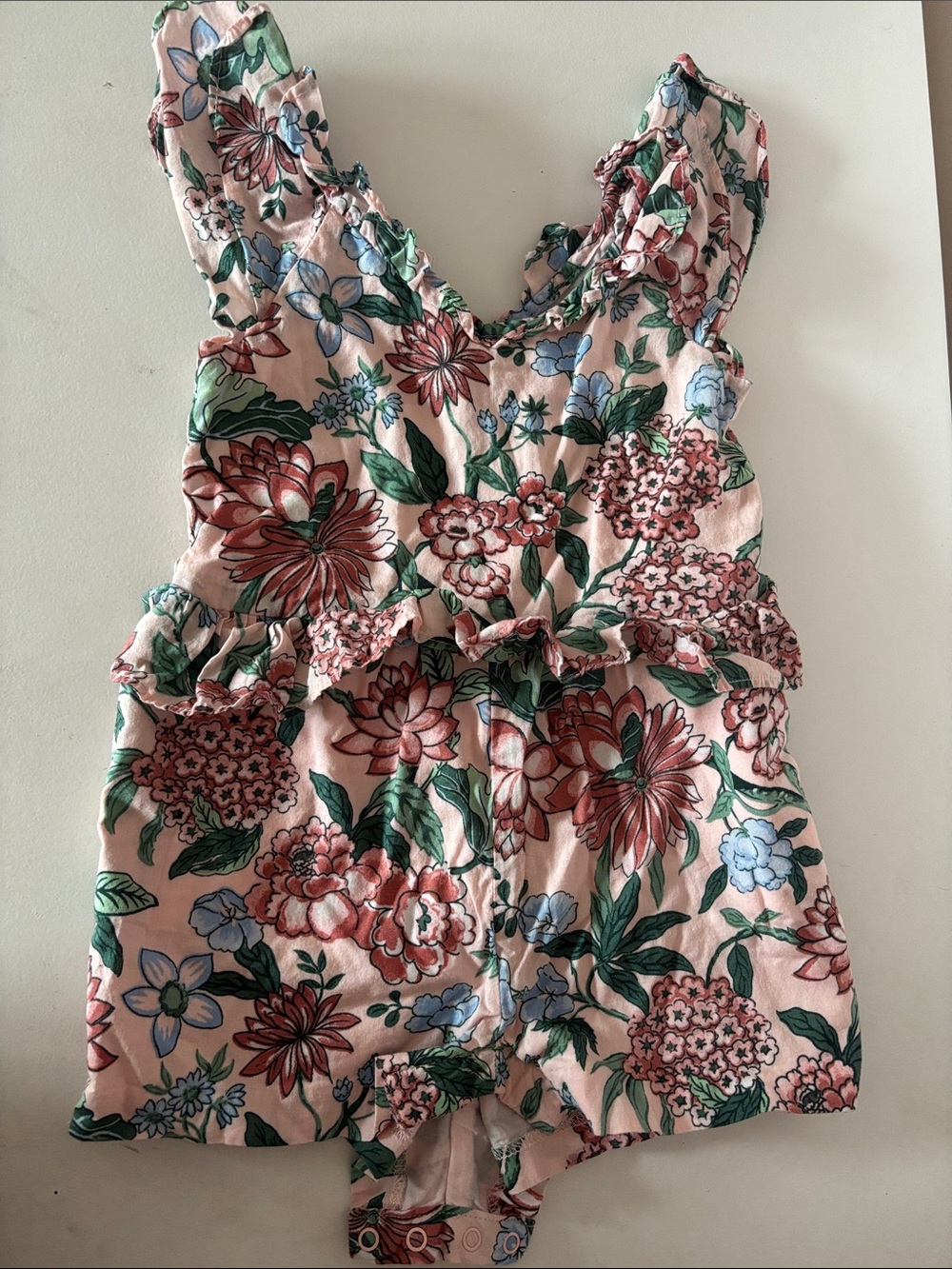 Janie and Jack Pink Floral Romper